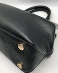 Michael Kors Black Pebbled Leather Florence Convertible Satchel