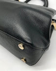 Michael Kors Black Pebbled Leather Florence Convertible Satchel