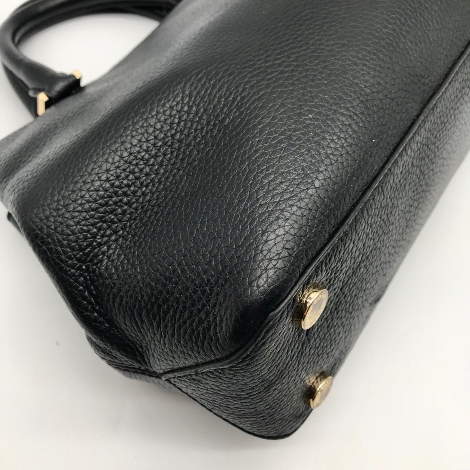 Michael Kors Black Pebbled Leather Florence Convertible Satchel