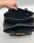 Michael Kors Black Pebbled Leather Florence Convertible Satchel