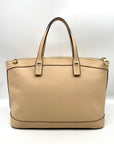 Henri Bendel Light Tan Saffiano Leather West 57th Satchel