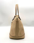 Henri Bendel Light Tan Saffiano Leather West 57th Satchel