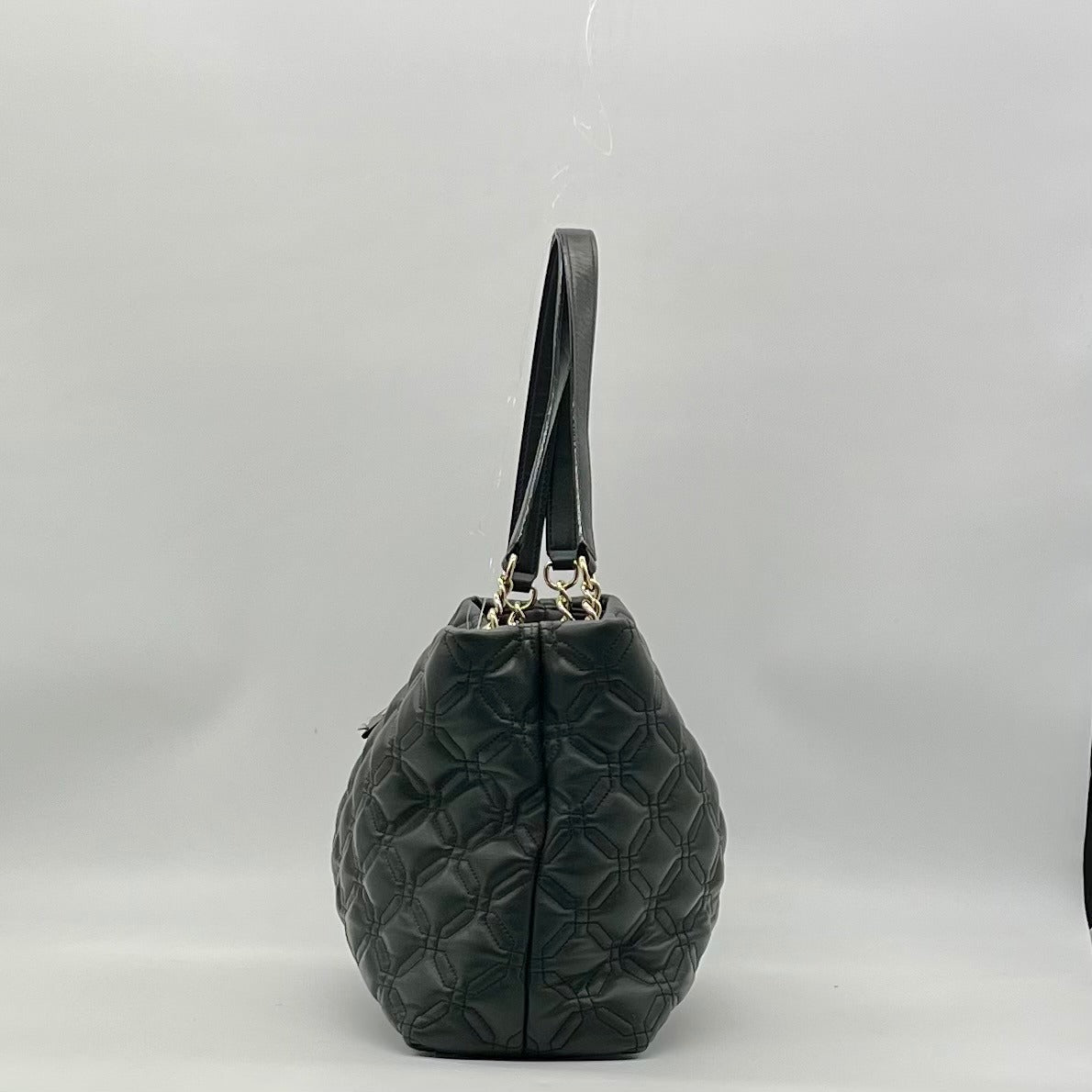 Kate Spade Black Leather Astor Court Elena Quilted Shoulder Bag