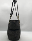 Calvin Klein Black & Light Gray Monogram Chain Link Tote Bag
