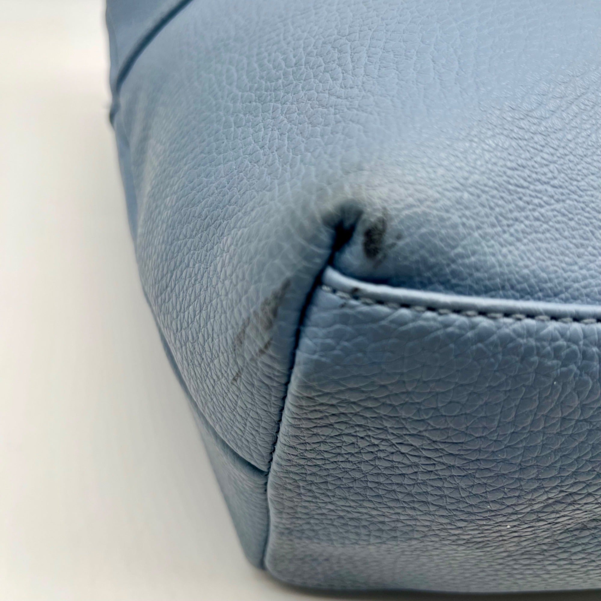 Nine West Baby Blue Faux leather Satchel Bag