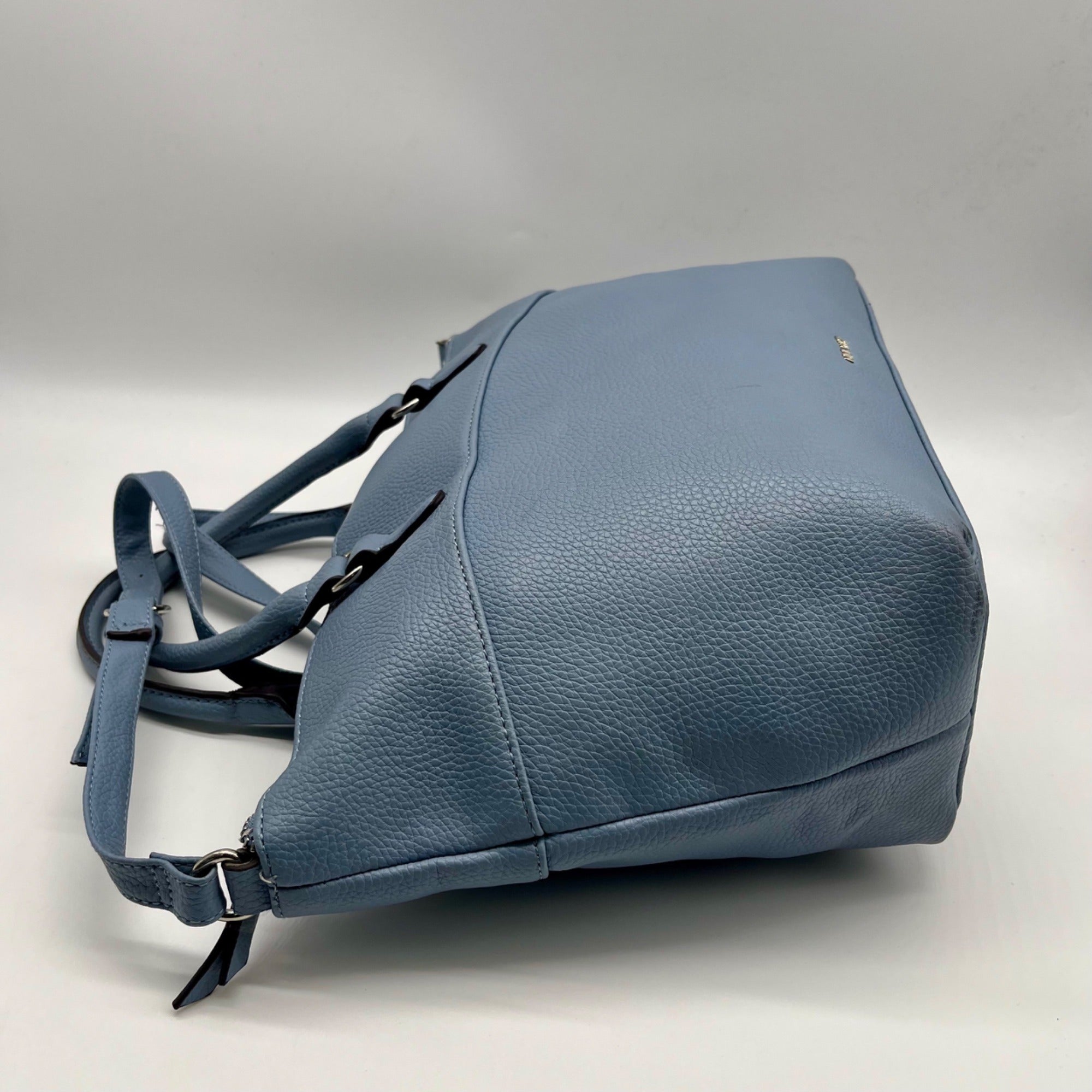 Nine West Baby Blue Faux leather Satchel Bag