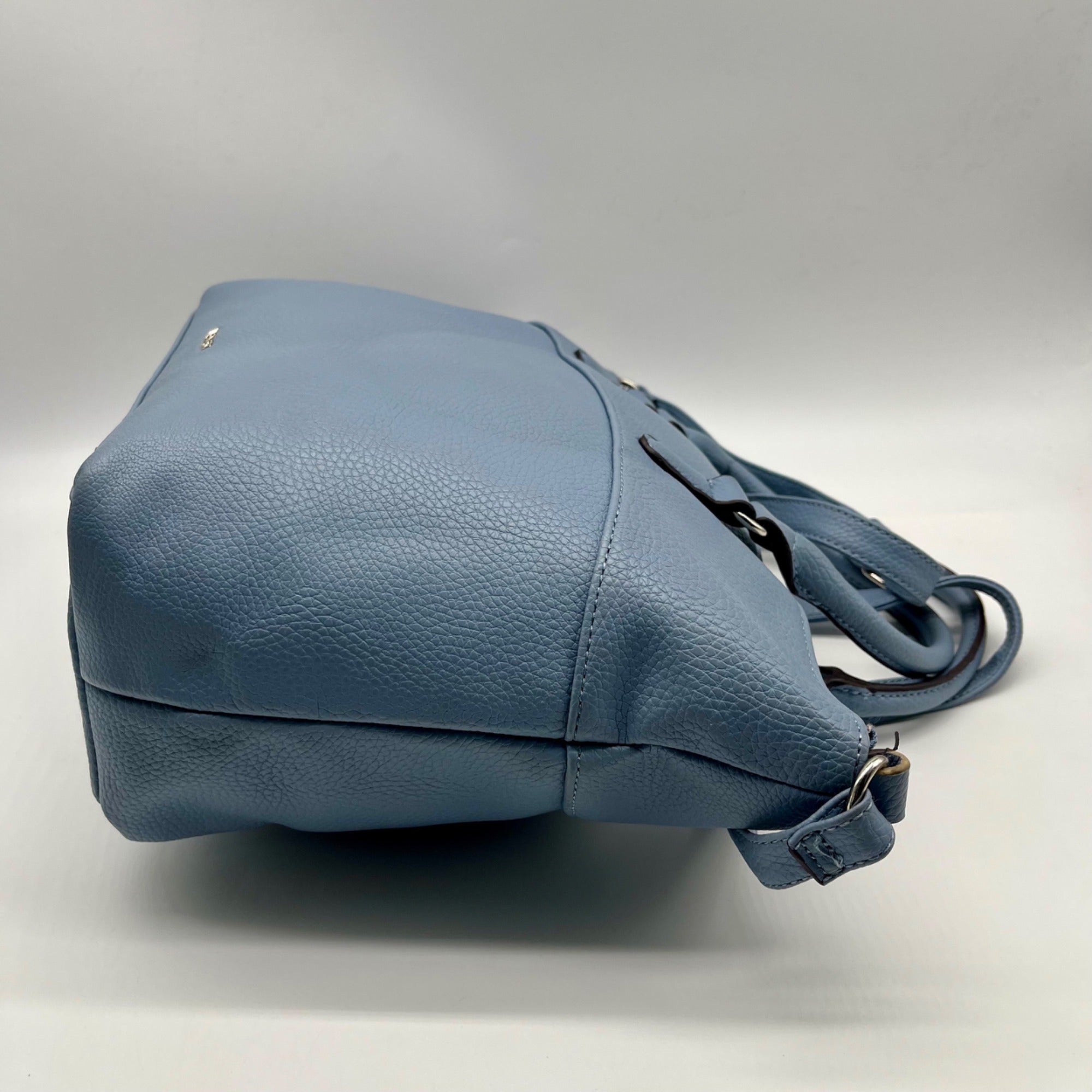 Nine West Baby Blue Faux leather Satchel Bag