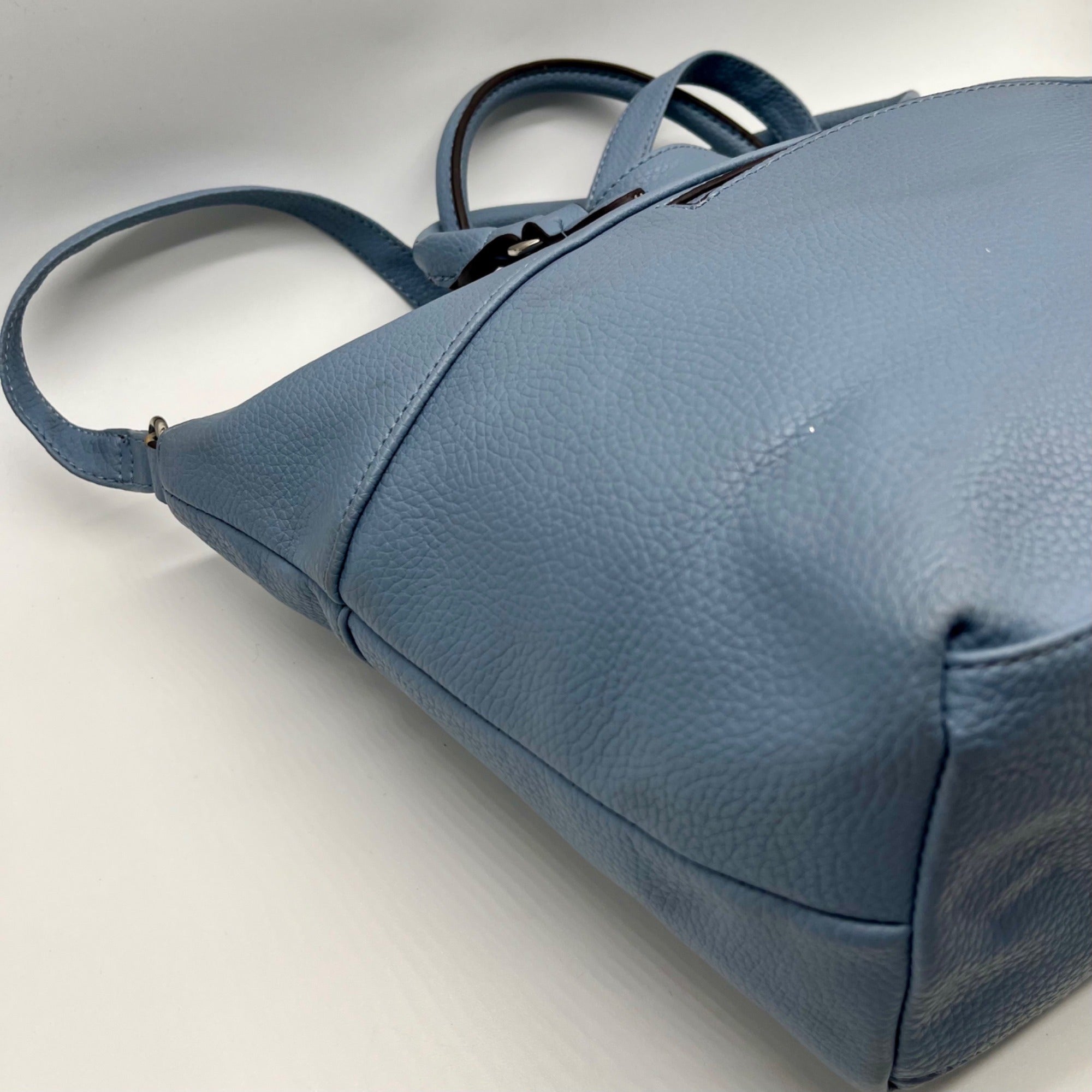 Nine West Baby Blue Faux leather Satchel Bag