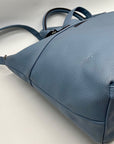 Nine West Baby Blue Faux leather Satchel Bag