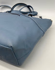 Nine West Baby Blue Faux leather Satchel Bag