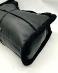 Like Dreams Black Everyday Faux Leather Sherpa Tote Bag