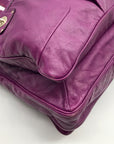 Marc Jacobs Purple Leather Totally Turnlock Teri Tote Bag