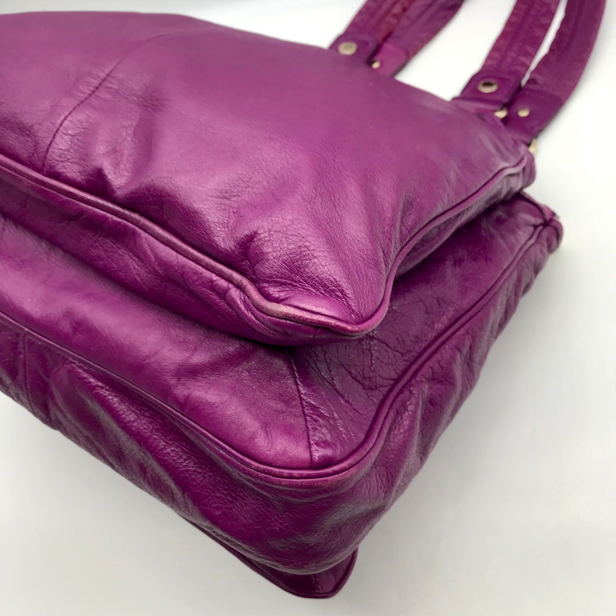 Marc Jacobs Purple Leather Totally Turnlock Teri Tote Bag
