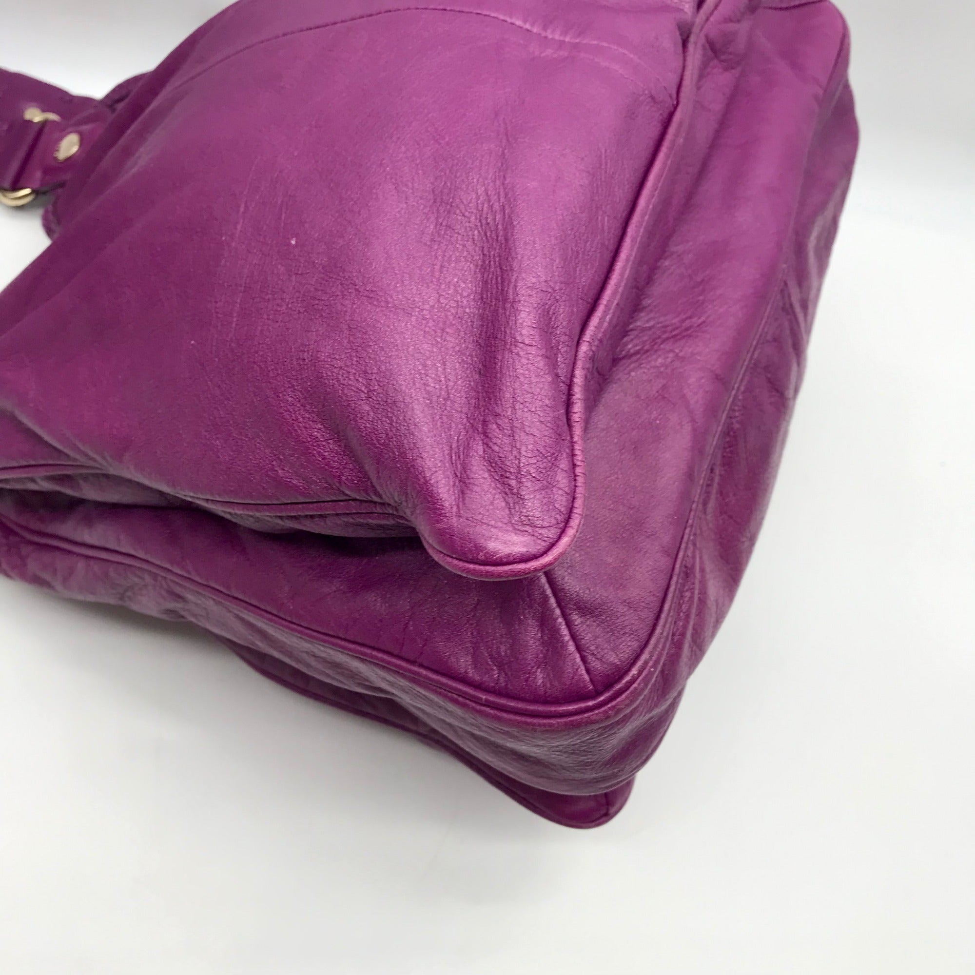 Marc Jacobs Purple Leather Totally Turnlock Teri Tote Bag