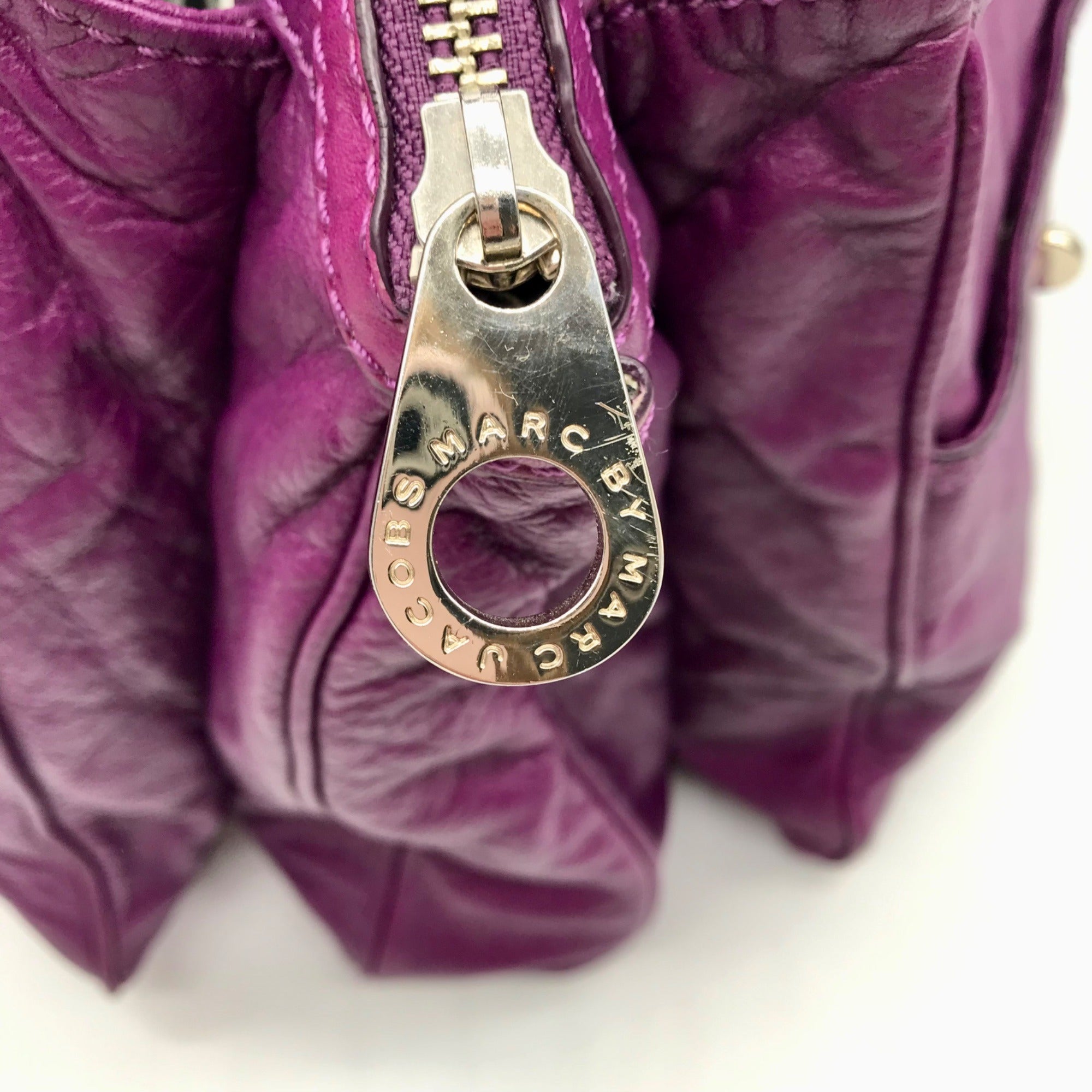 Marc Jacobs Purple Leather Totally Turnlock Teri Tote Bag