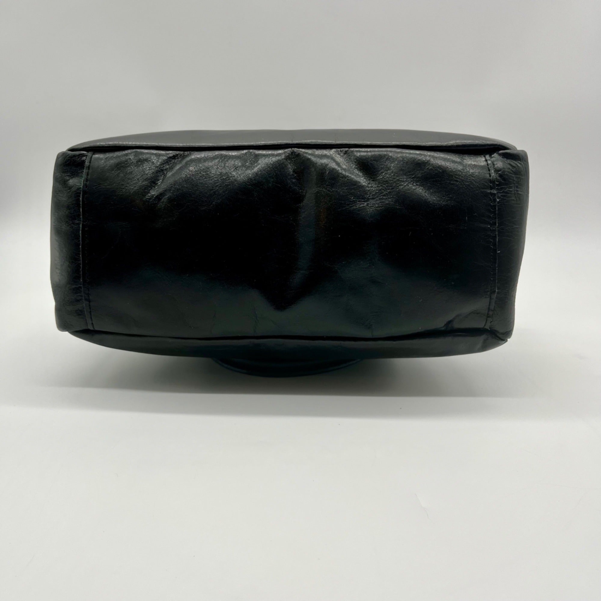 Elliott Lucca Black Leather Satchel Bag