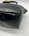 Elliott Lucca Black Leather Satchel Bag