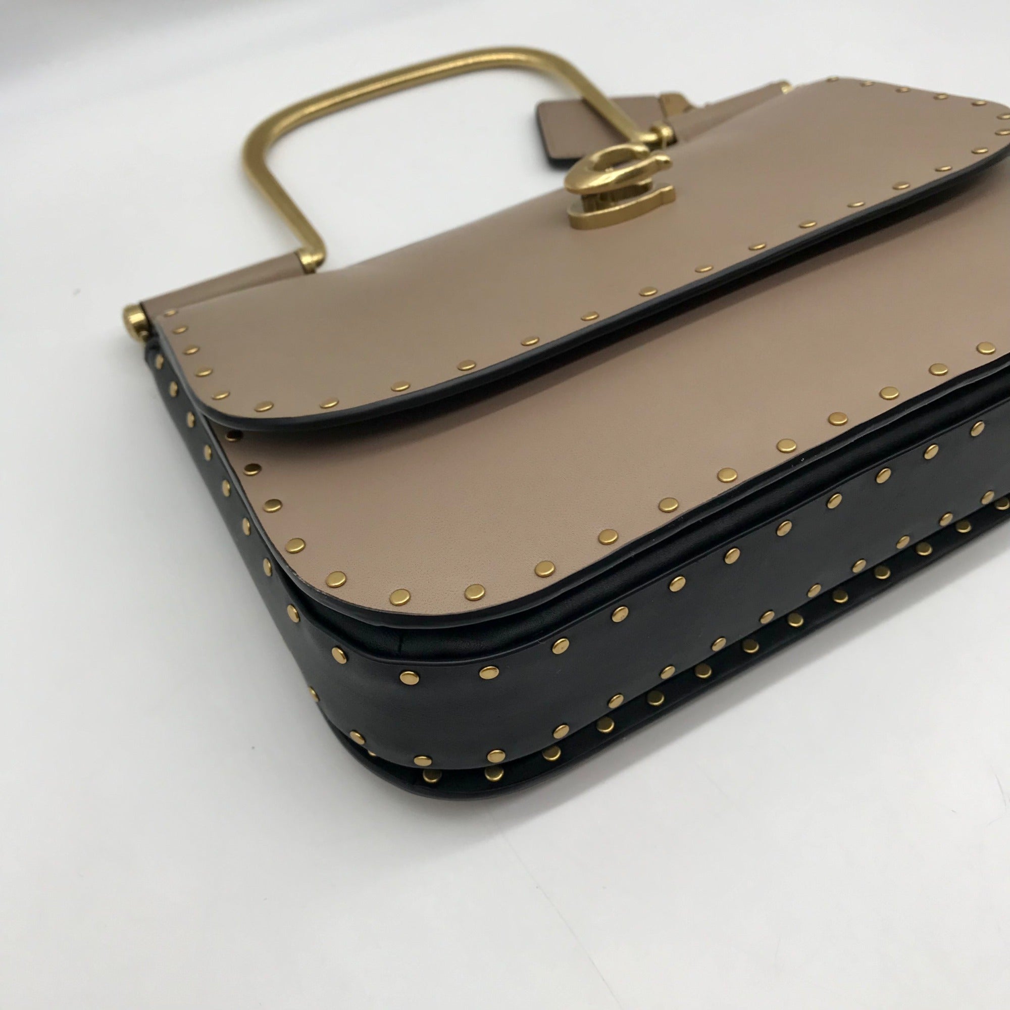 Coach Taupe  Glovetanned Leather Ellie Crossbody 76912