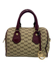 Michael Kors Khaki Coated Canvas Aria Satchel Bag