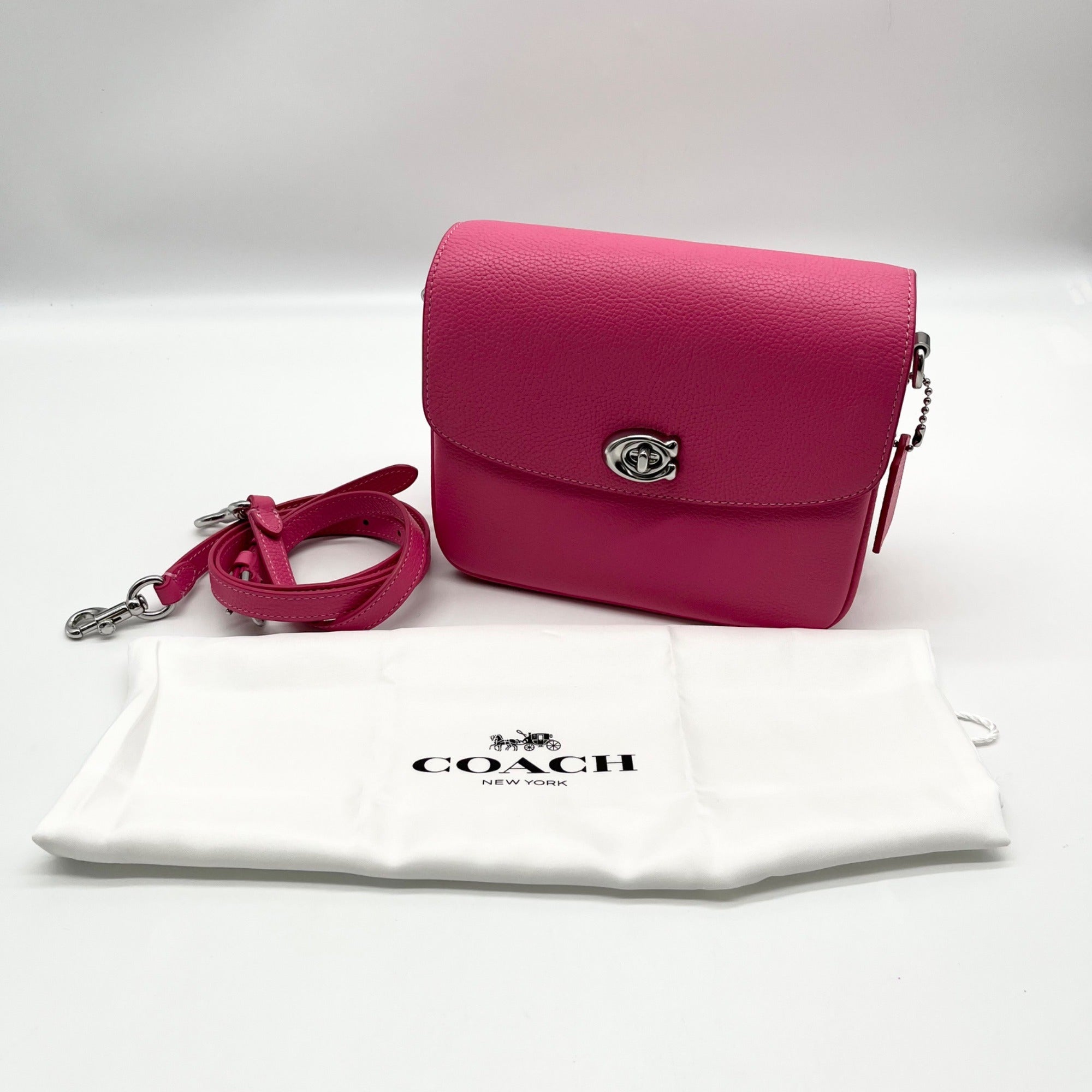 Coach Petunia Pebbled Leather Cassie Bag 19 Crossbody CP211