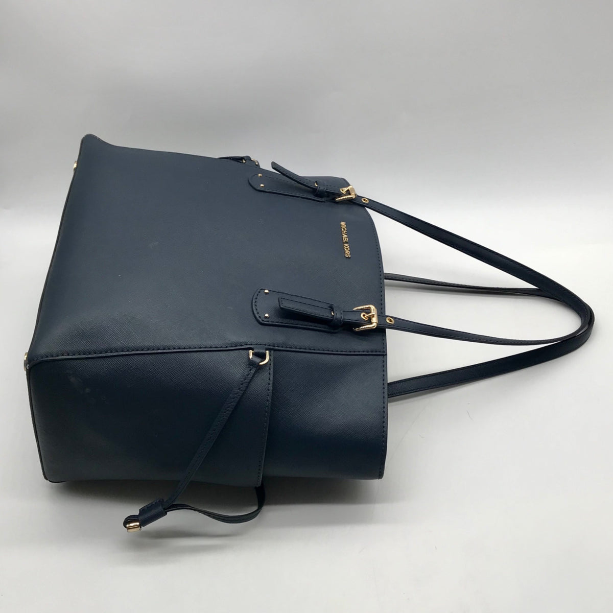 Michael Kors Dark Blue Saffiano Leather Tote Bag