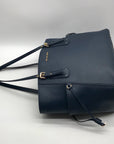 Michael Kors Dark Blue Saffiano Leather Tote Bag
