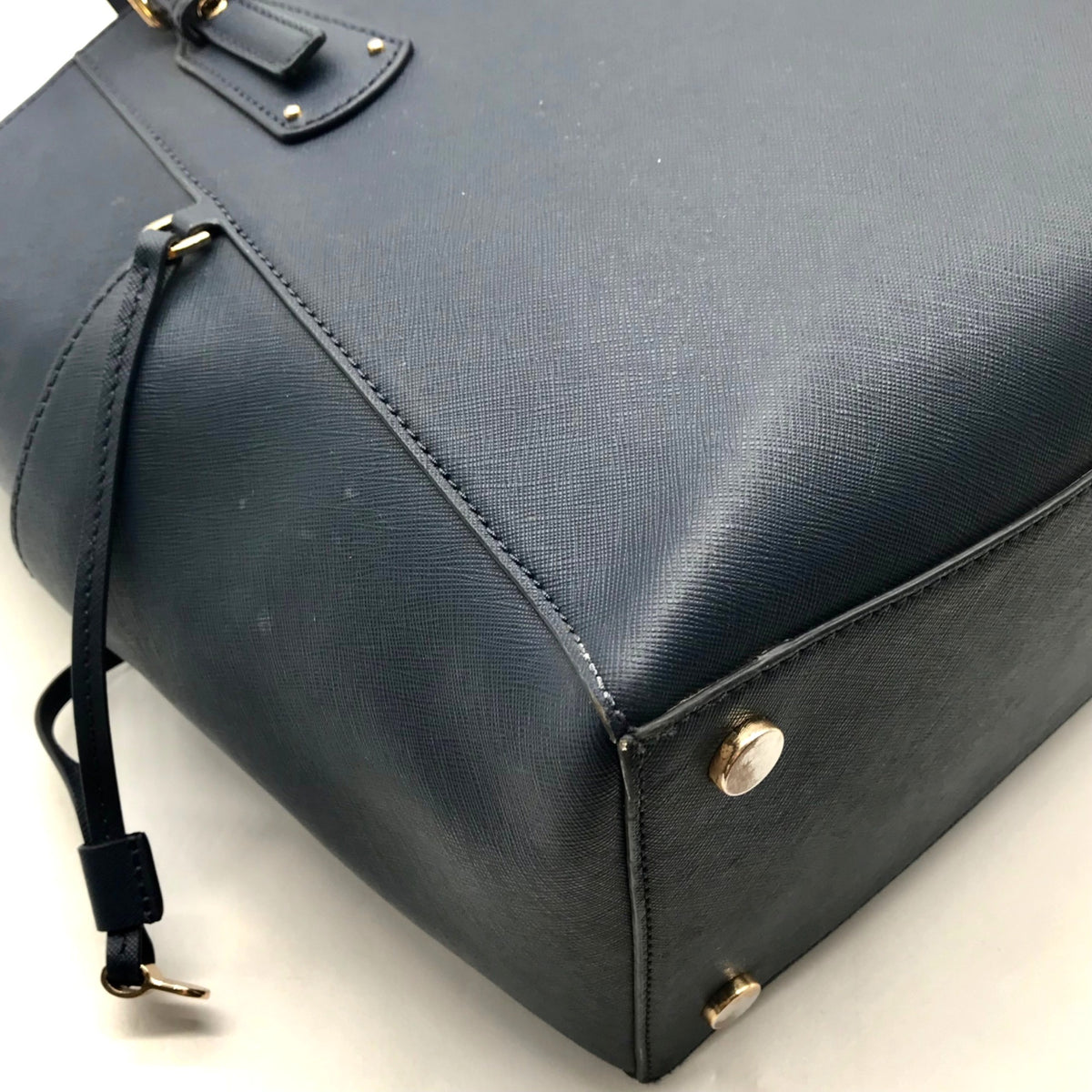 Michael Kors Dark Blue Saffiano Leather Tote Bag