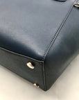 Michael Kors Dark Blue Saffiano Leather Tote Bag