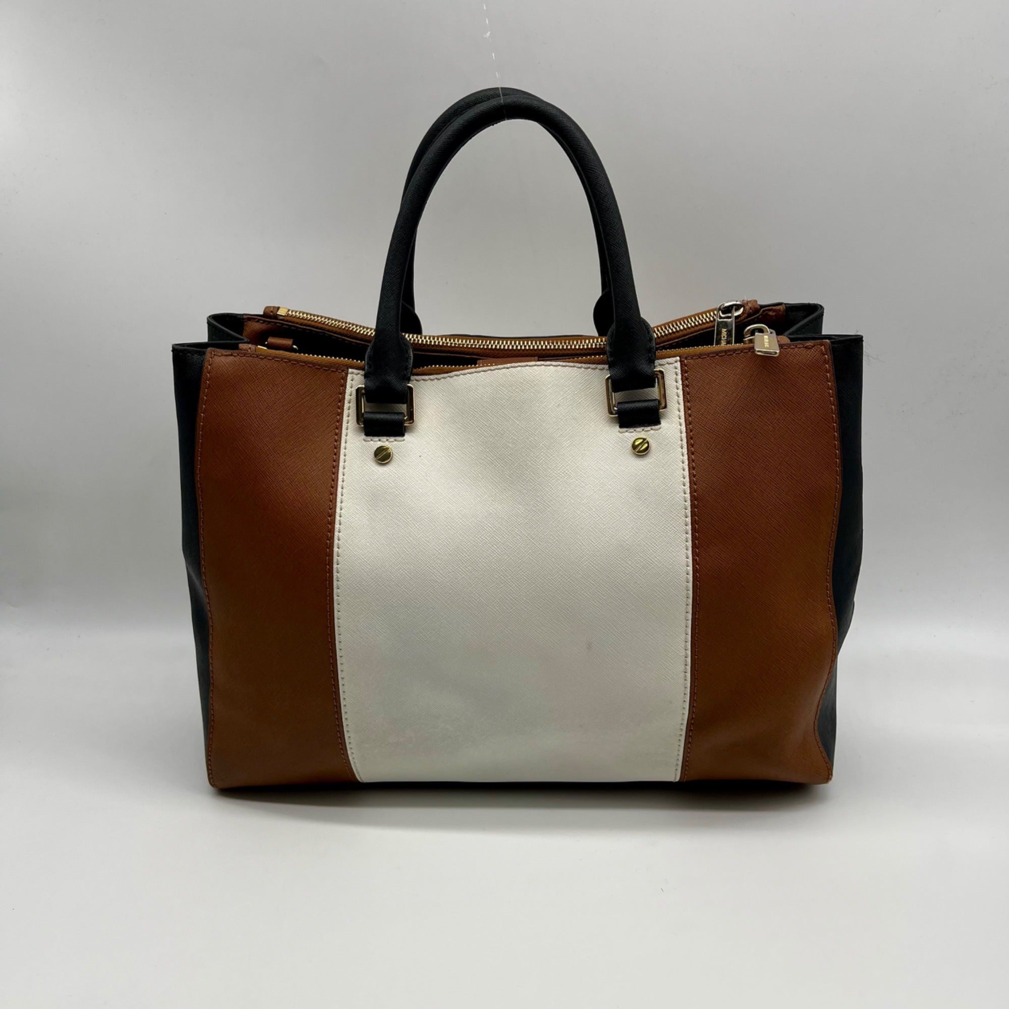 Michael Kors Large Leather Tri-Color Sutton Tote Bag