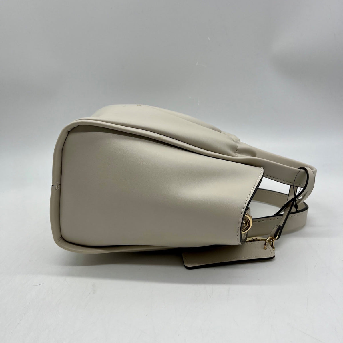 Nine West Beige Faux Leather Kenji Mini Tote Crossbody