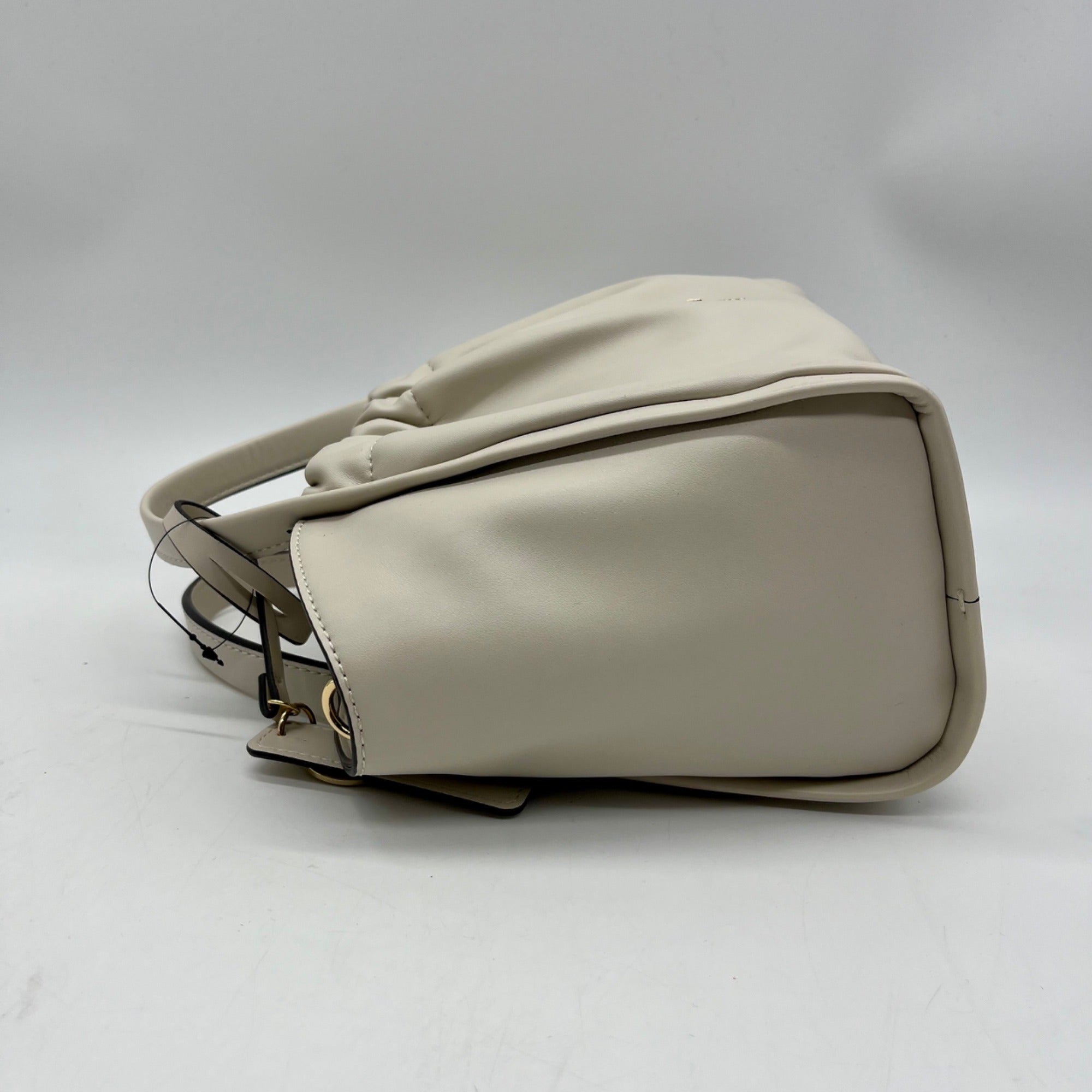 Nine West Beige Faux Leather Kenji Mini Tote Crossbody