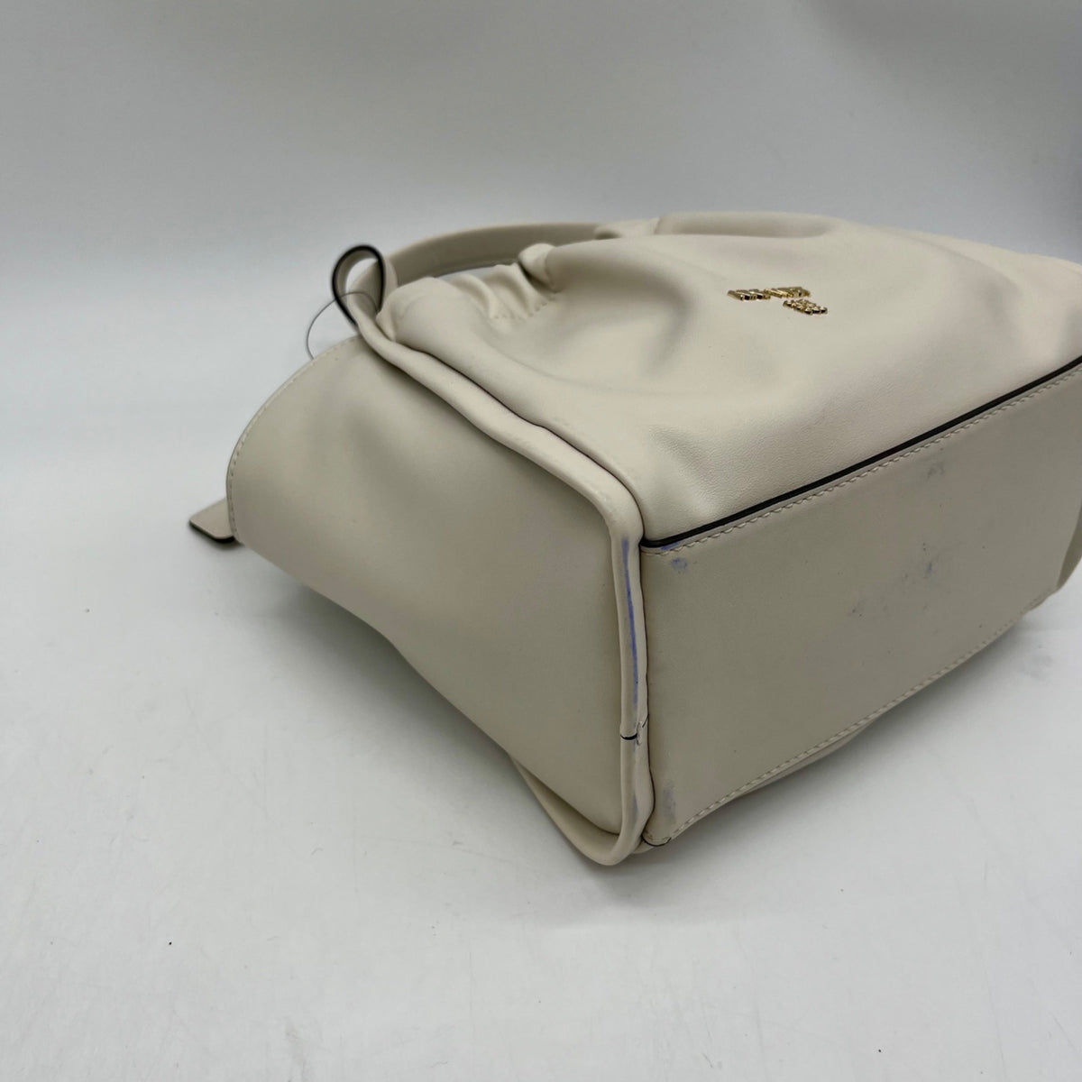Nine West Beige Faux Leather Kenji Mini Tote Crossbody