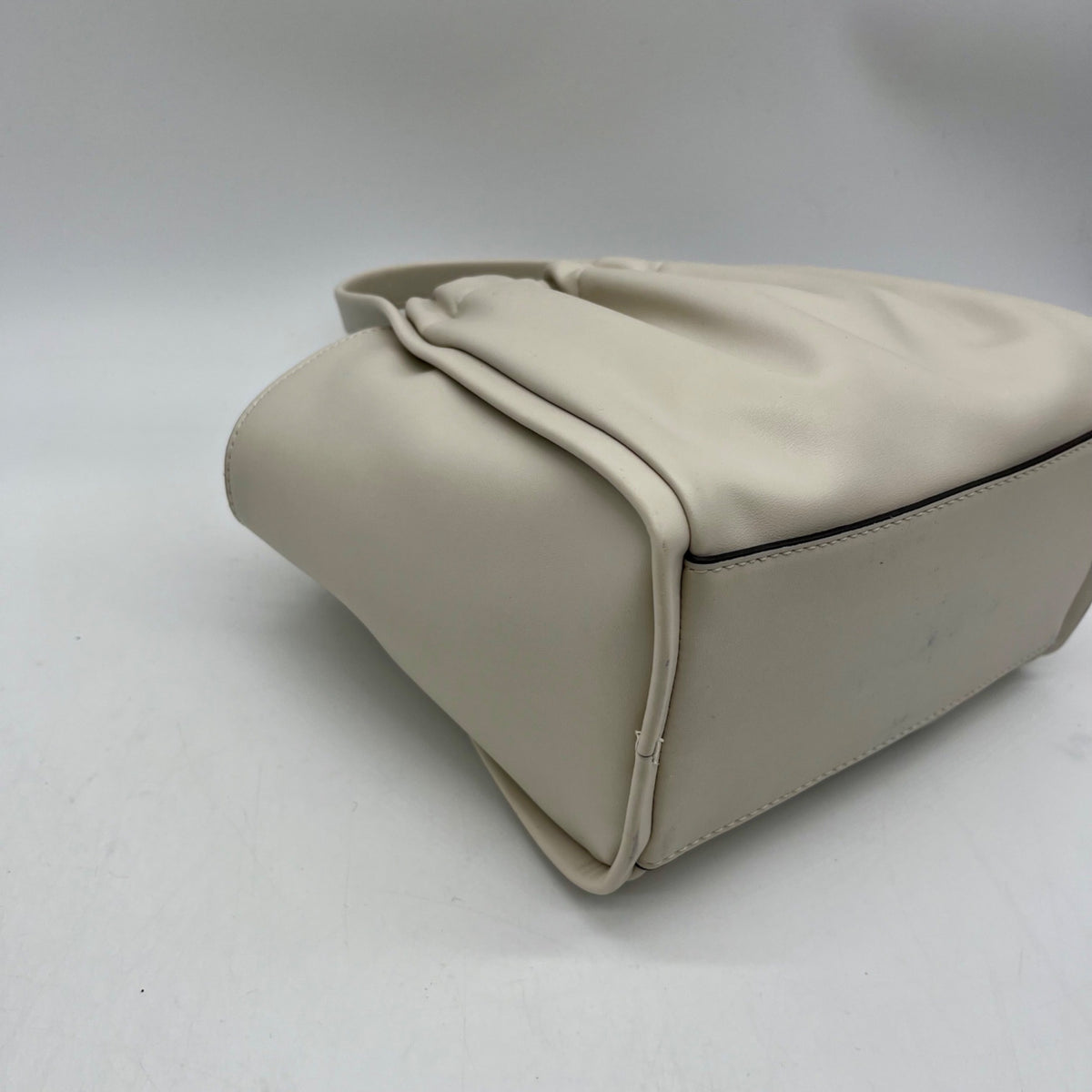 Nine West Beige Faux Leather Kenji Mini Tote Crossbody
