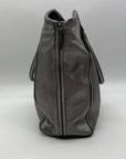 Tory Burch Metallic Leather Silver Shoulder Bag