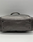 Tory Burch Metallic Leather Silver Shoulder Bag