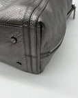 Tory Burch Metallic Leather Silver Shoulder Bag