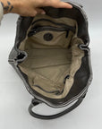 Tory Burch Metallic Leather Silver Shoulder Bag