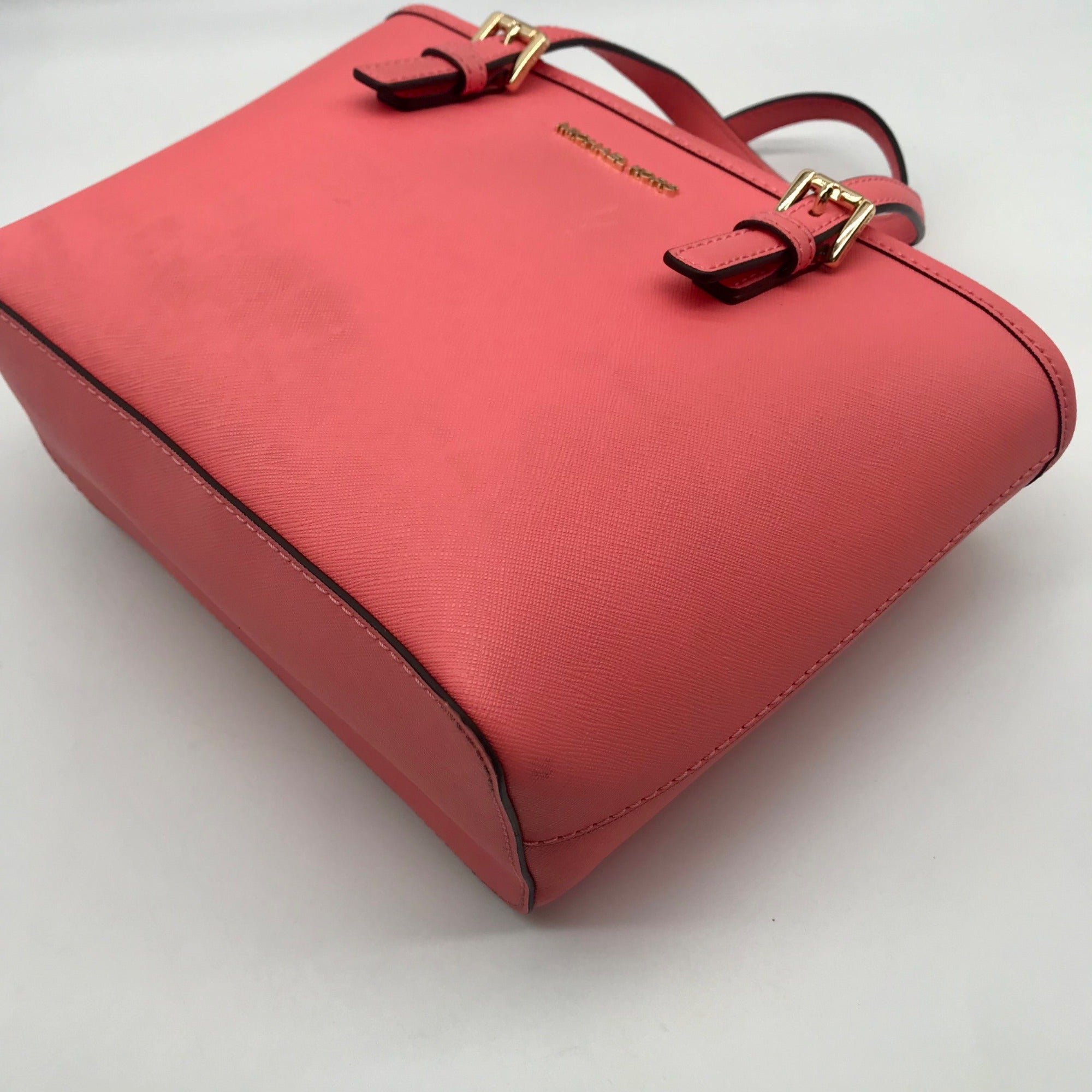 Michael Kors Blush Pink Saffiano Convertible Jet Set Tote