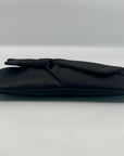 Aqua Black Satin Bow Clutch