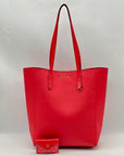 Michael Kors Red Vincent Large Saffiano Leather Tote Bag