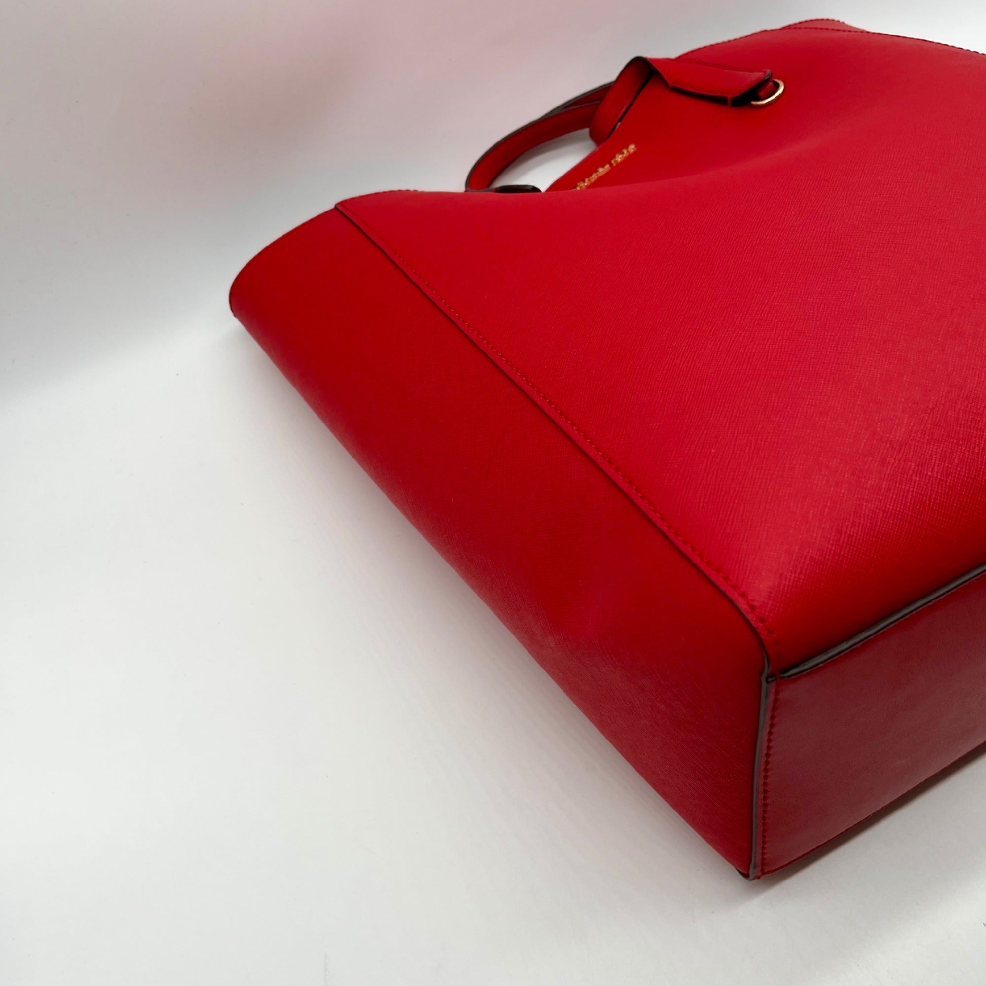 Michael Kors Red Vincent Large Saffiano Leather Tote Bag
