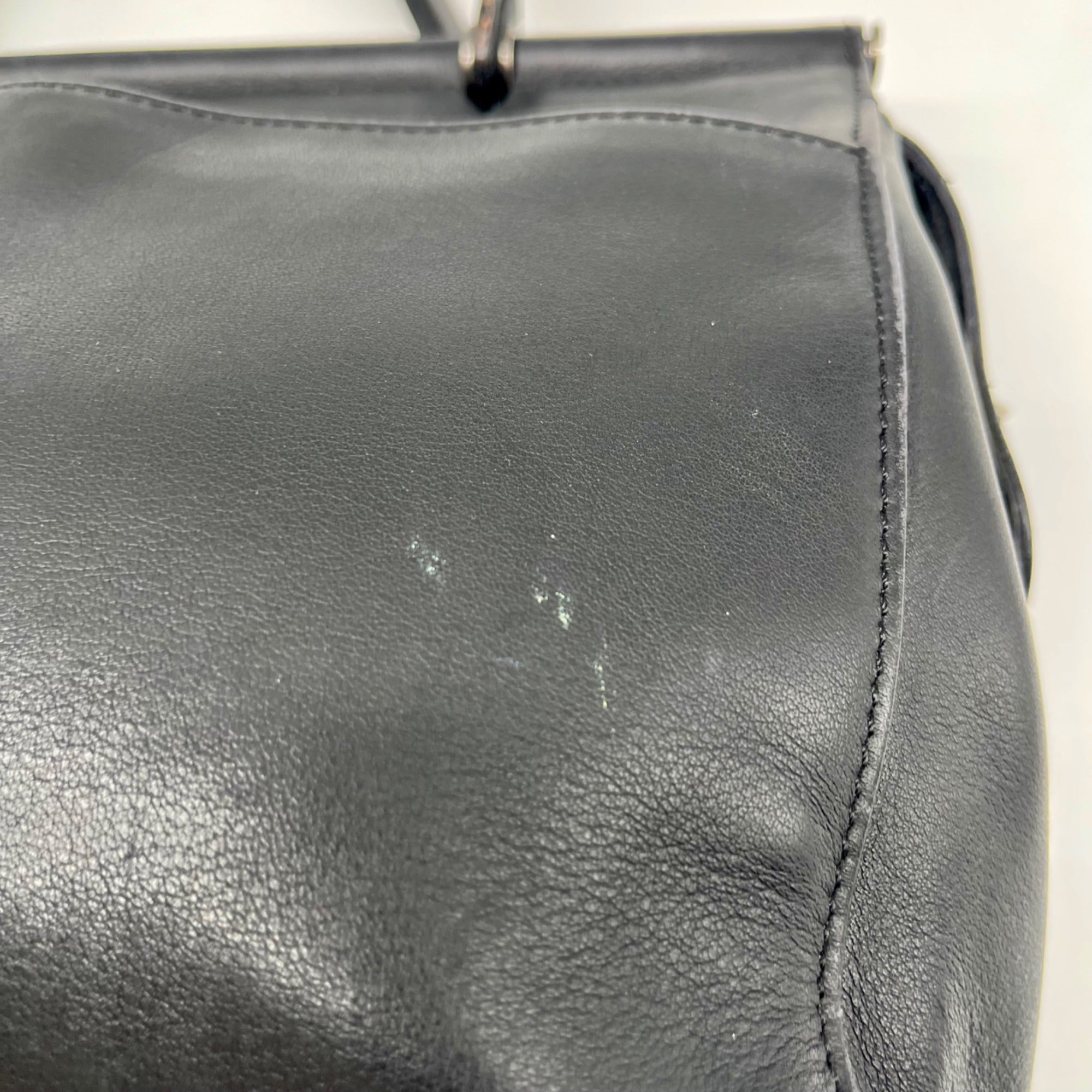 Coach Black Leather Satchel Tote Bag 9182