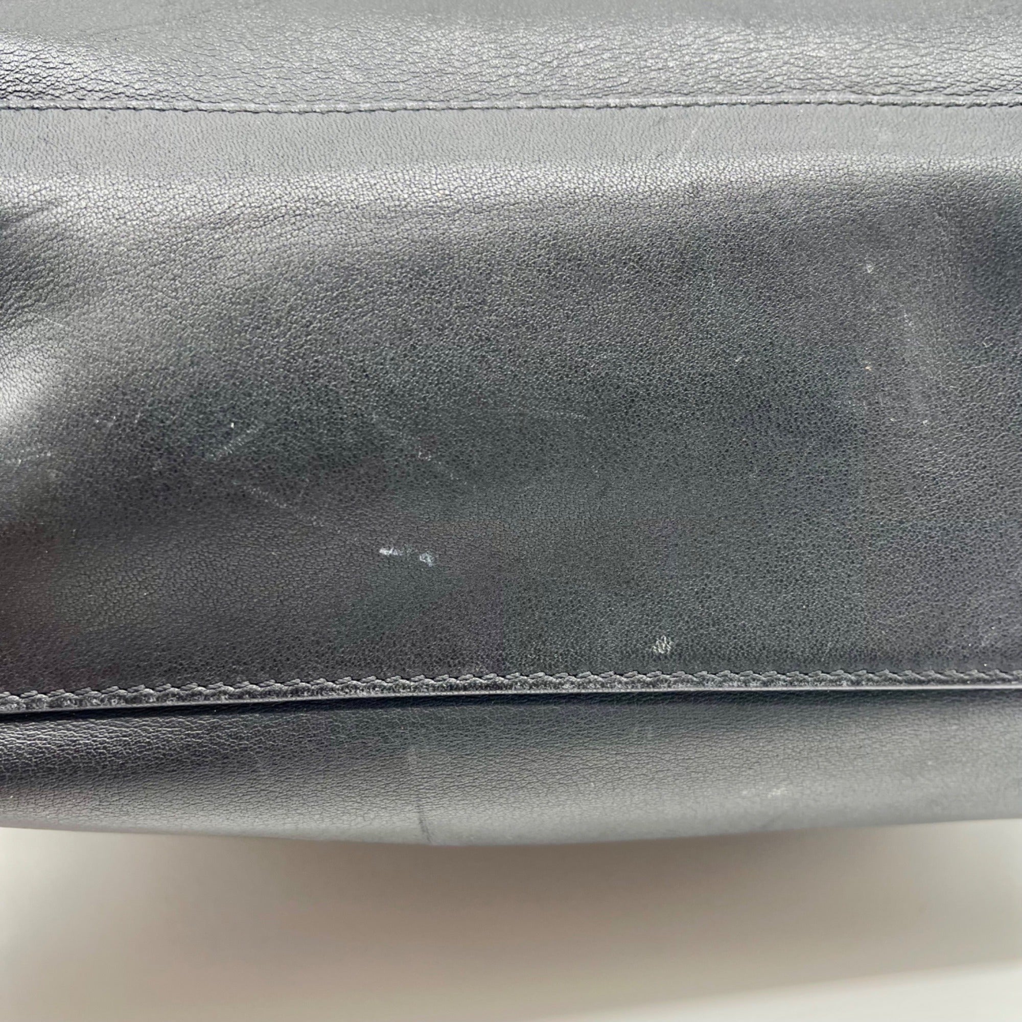 Coach Black Leather Satchel Tote Bag 9182