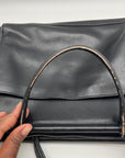Coach Black Leather Satchel Tote Bag 9182