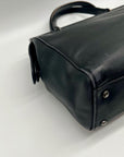 Coach Black Leather Satchel Tote Bag 9182