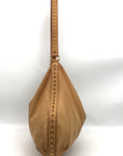 Tory Burch Tan Leather Pyramid Studded Hobo Shoulder Bag