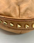 Tory Burch Tan Leather Pyramid Studded Hobo Shoulder Bag