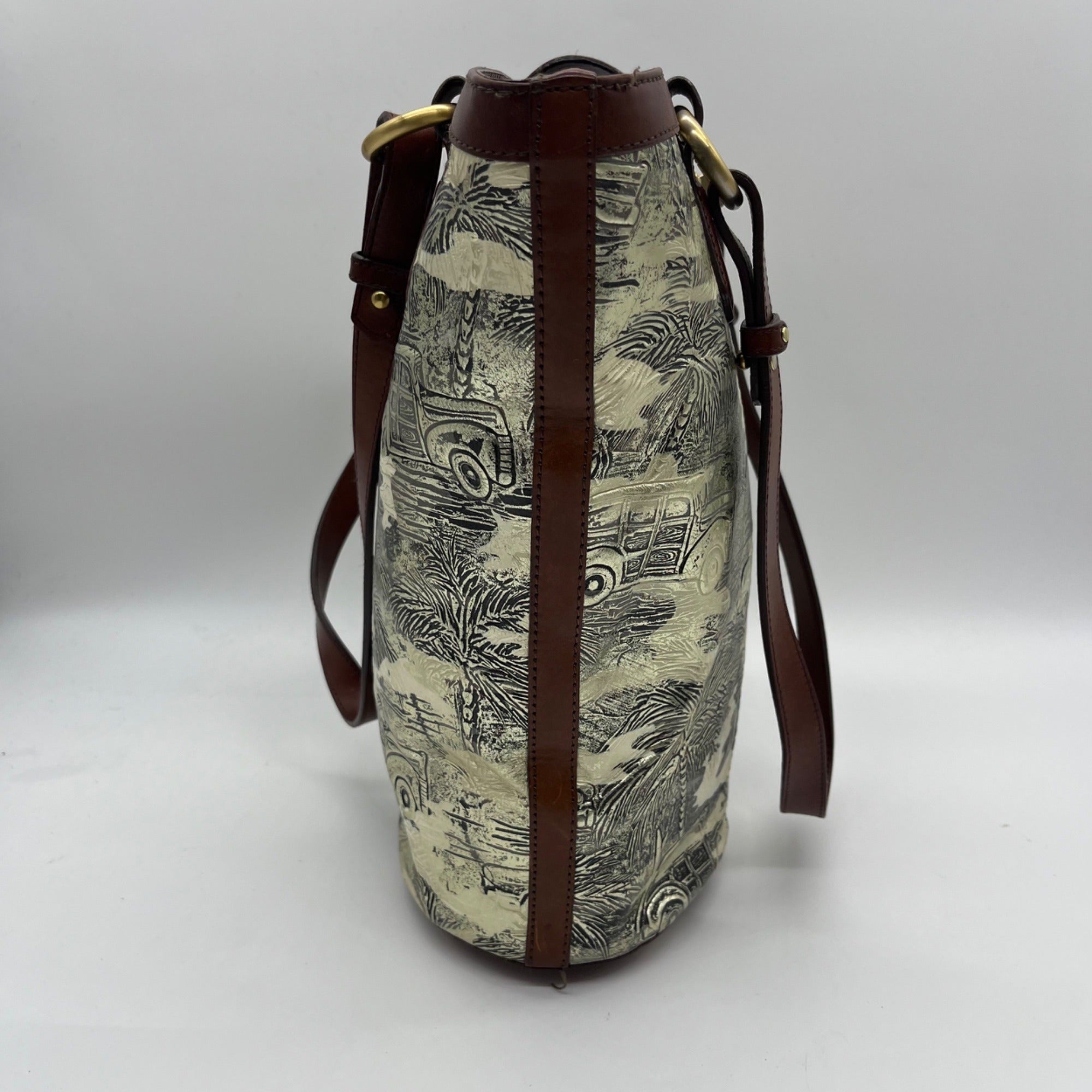 Brahmin Honey Brown Copa Cabana Leather Shoulder Bag