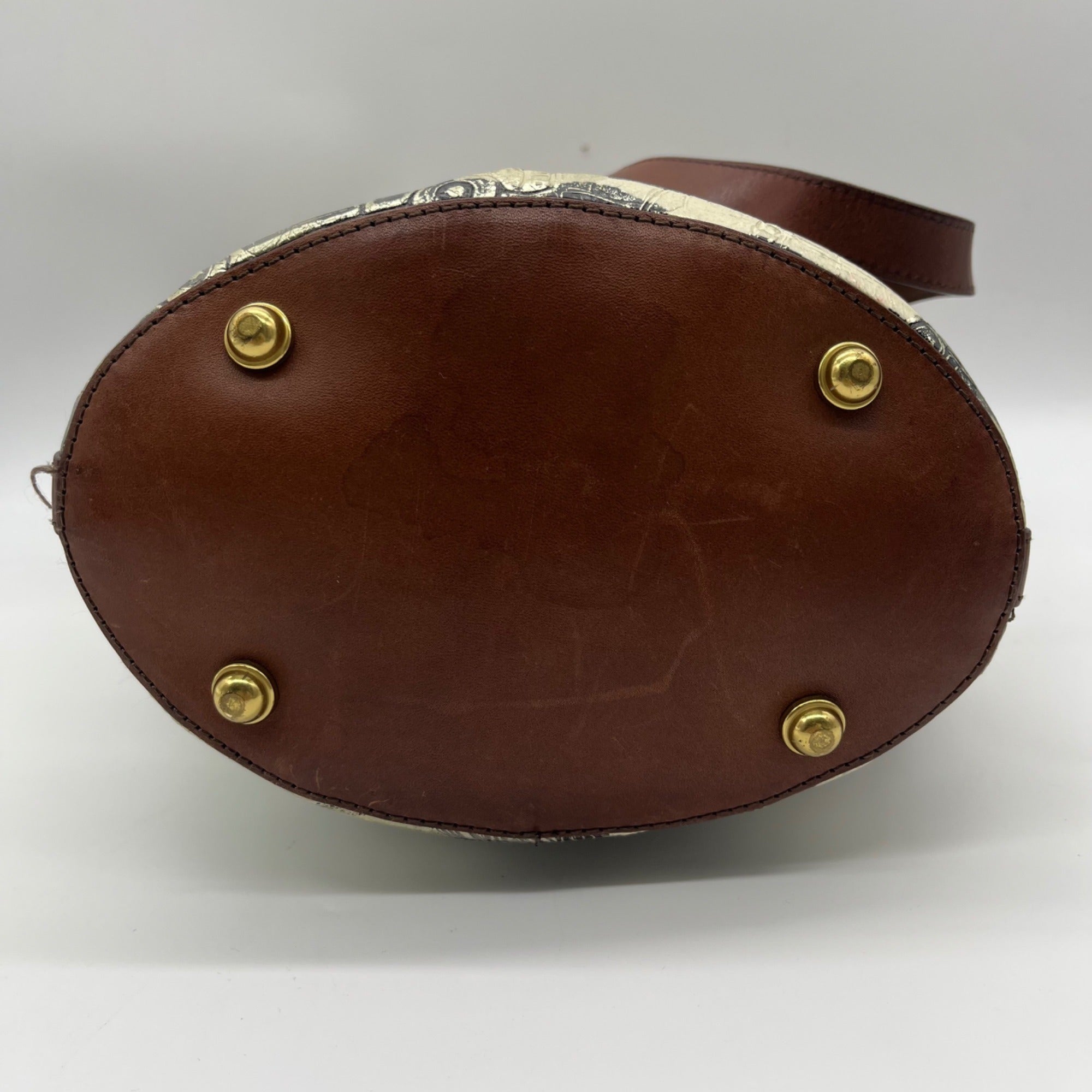 Brahmin Honey Brown Copa Cabana Leather Shoulder Bag