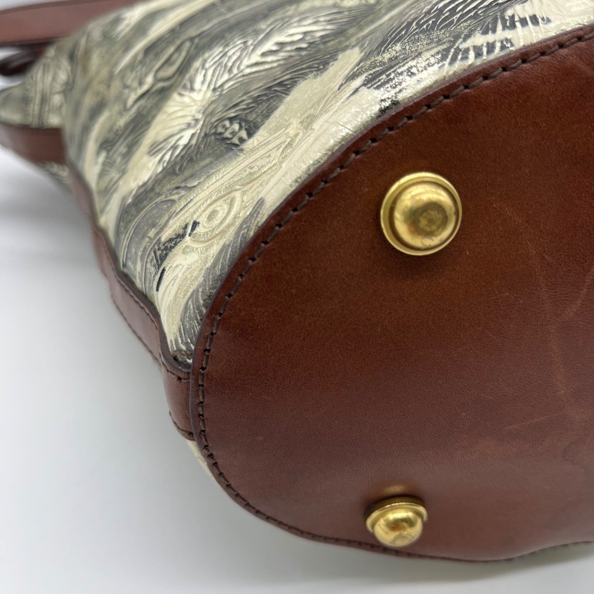 Brahmin Honey Brown Copa Cabana Leather Shoulder Bag